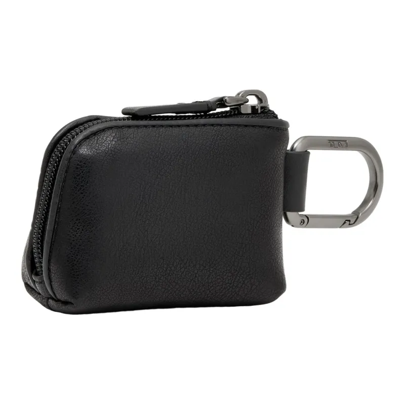 TUMI Leather Storage Bags Earphone Cases Men's Black-1