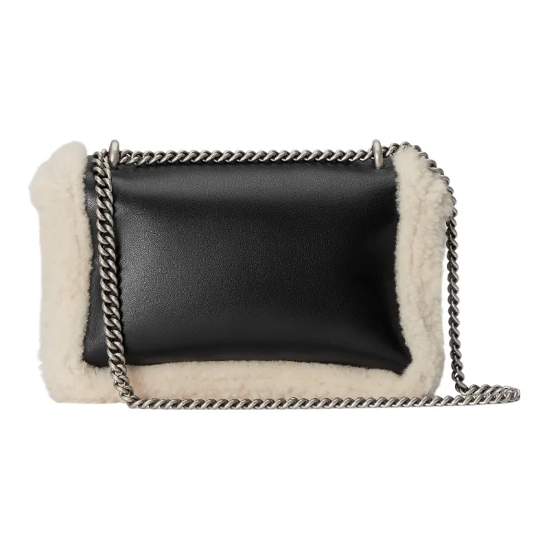 GUCCI Dionysus Smooth Finish Leather Patchwork Shearling Crossbody Bag, Shoulder Bag Women's-3