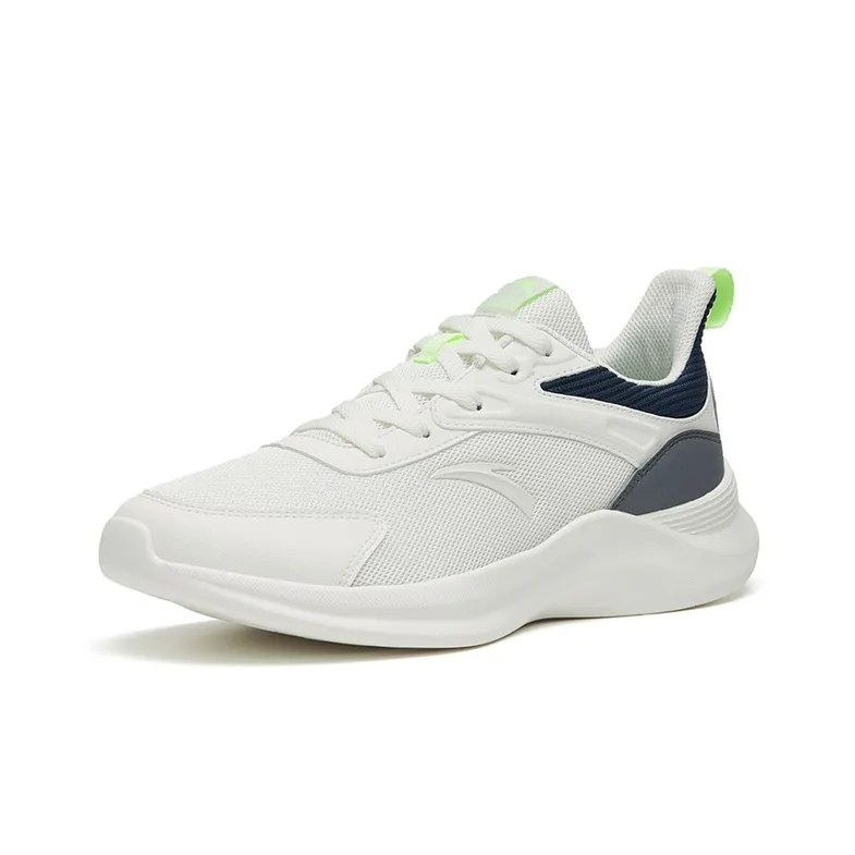 Anta Cushioning Wear Resistant Low Top Running Shoes Men's White Gray-1