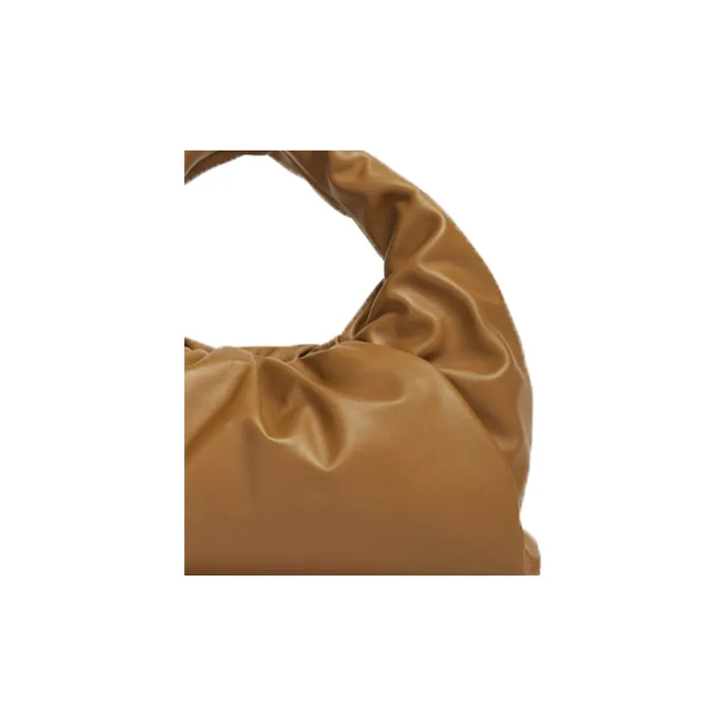 Bottega Veneta Cow Leather Clutch Regular Women's Dark Camel-4