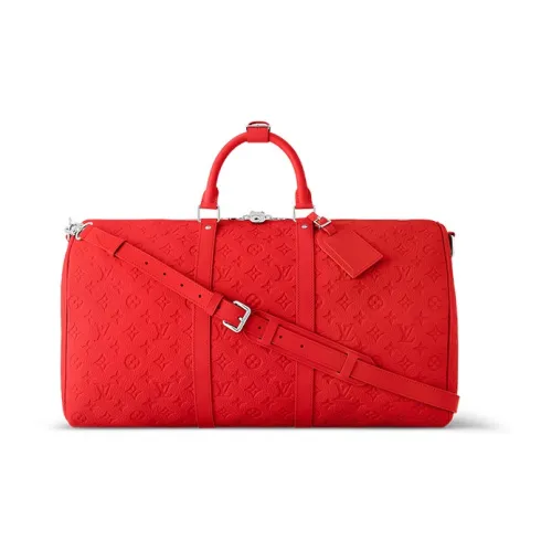 LOUIS VUITTON Keepall Bandouliere 50 Taurillon Colormania Red