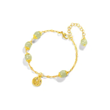 North Cain Hetian Jade Bracelets Women's Pale Greenish-White Jade