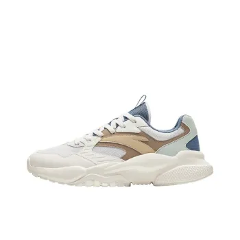 Anta Cushioning Wear Resistant Low Top Casual Shoes Men's White Gray Blue