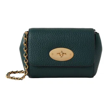 Mulberry Lily Grained Leather Crossbody Bag Shoulder Bag Women's Classic Green