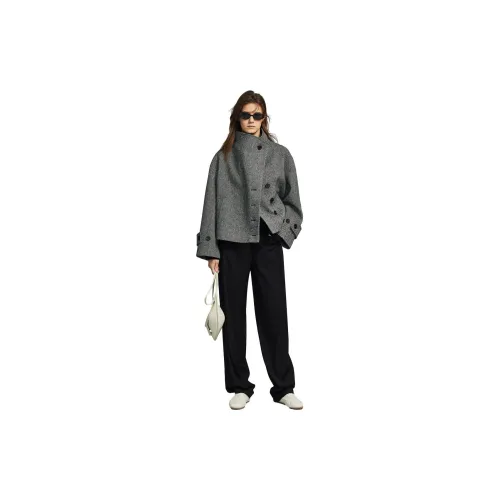 ELLE Coats Women's Herringbone