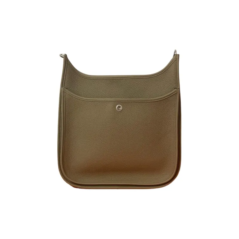 HERMES Evelyne Clemence Bullock Leather Ivorie Crossbody Bag Shoulder Bag Regular Women's Malafa Beige-2