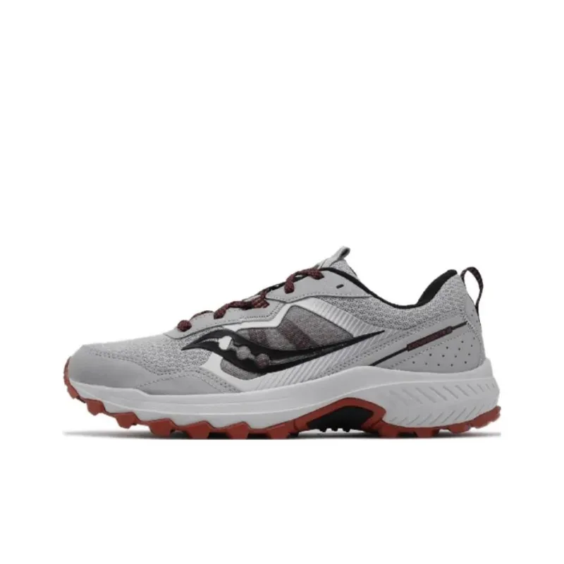 Saucony Excursion Anti Slip Wear Resistant Low Top Running Shoes Men's Gray Red-0