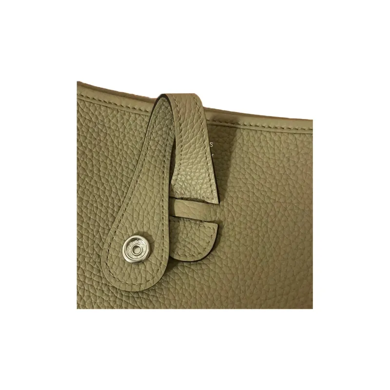 HERMES Evelyne Clemence Bullock Leather Ivorie Crossbody Bag Shoulder Bag Regular Women's Malafa Beige-5