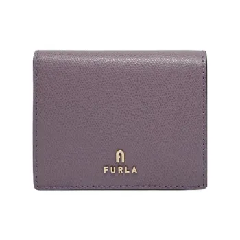 Furla Textured Leather Wallet Small Size Women's Purple