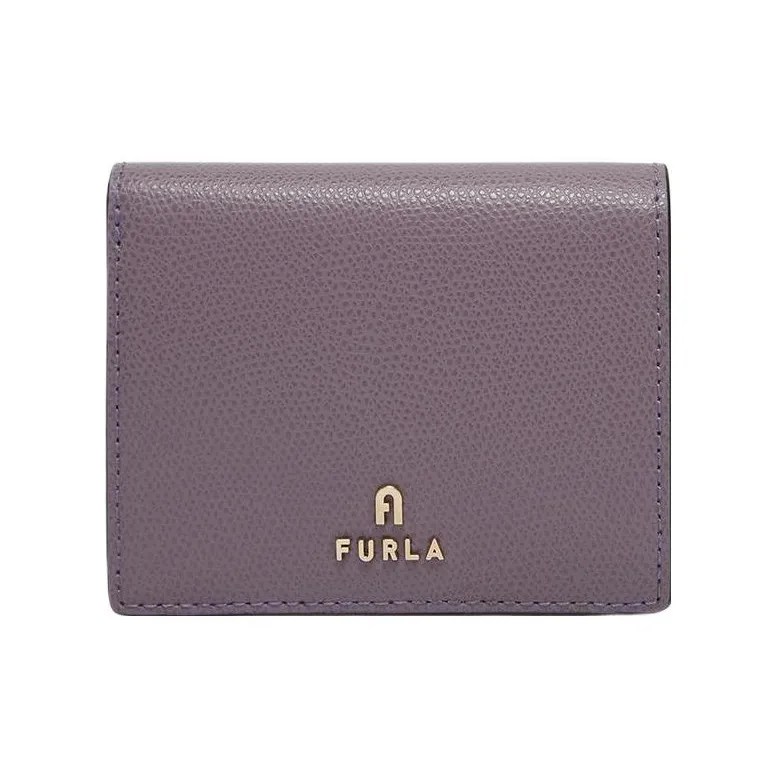 Furla Textured Leather Wallet Small Size Women's Purple-0