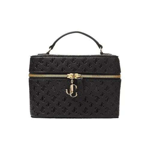 Jimmy Choo Artificial Leather Handbag Shoulder Bag Crossbody Bag Makeup Bag Women's Black