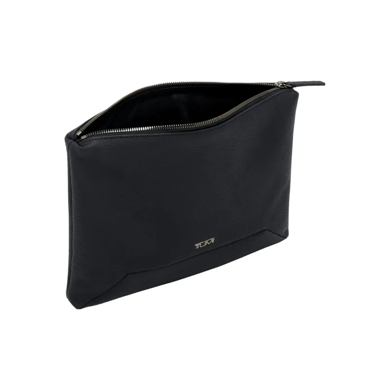 TUMI Leather Shoulder Bag Clutch Regular Men's Black-2