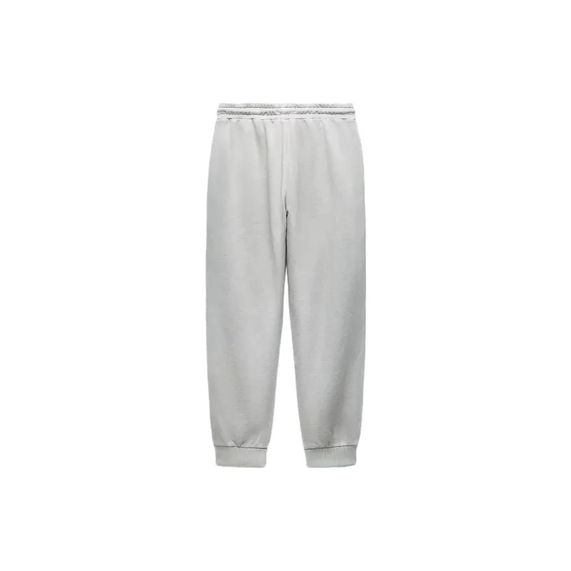 ZARA Knitted Sweatpants Women's Light Gray-1