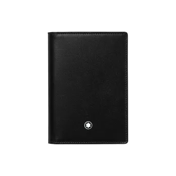 MONTBLANC Meisterstuck Full Grain Cow Leather Card Holder Men's Black