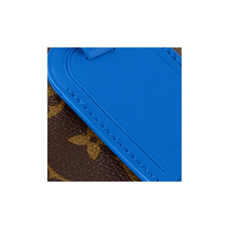 LOUIS VUITTON Keepall Travel Bags Blue & Brown-4