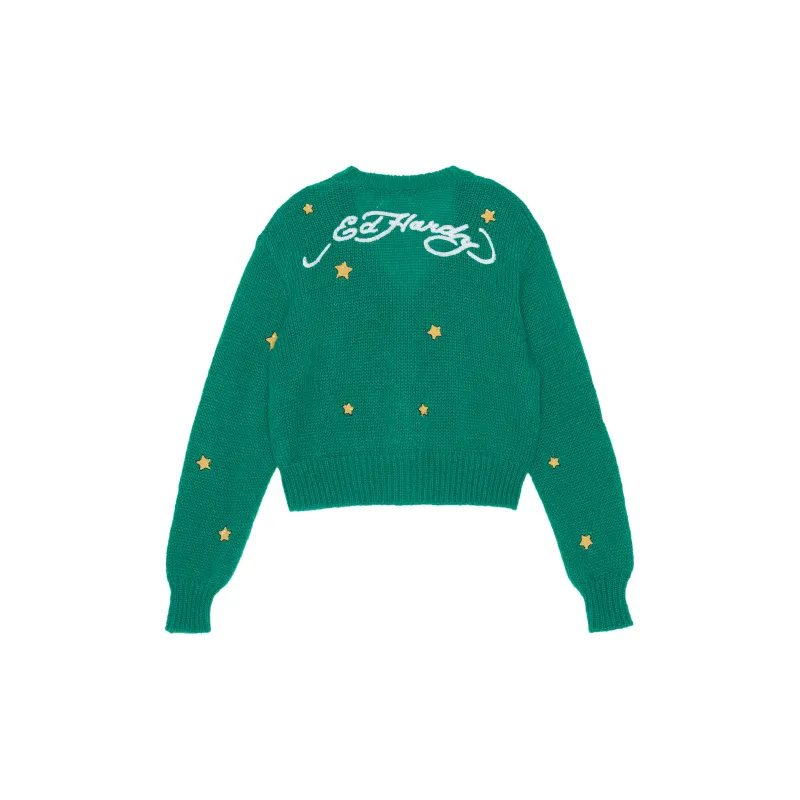 Ed Hardy Knitwear Women's Forest Dark Green-1