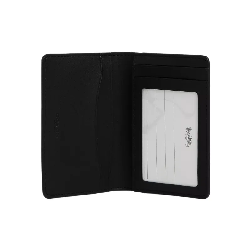 COACH Coated Canvas Document Wallet Regular Unisex Bronze & Black-1