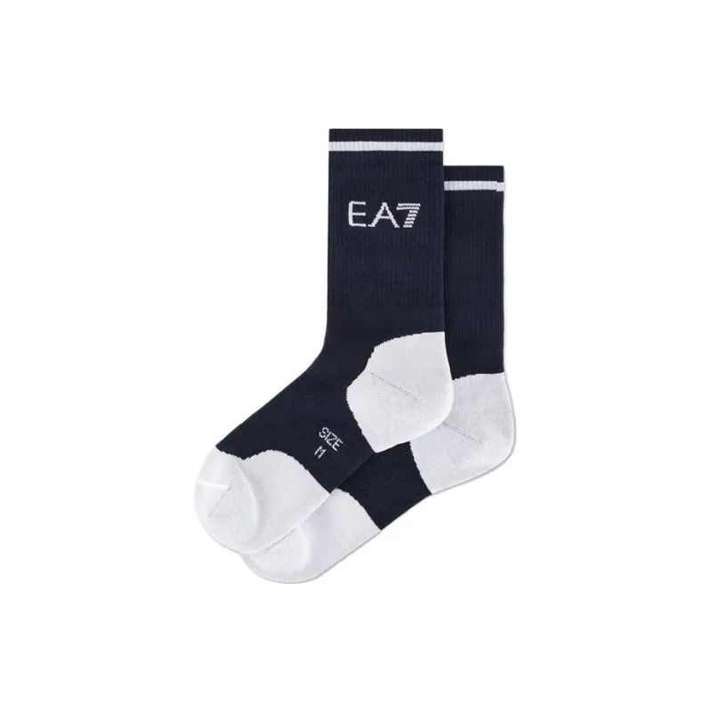 EMPORIO ARMANI EA7 Mid Calf Socks Men's 1 Pack Marine Blue-0