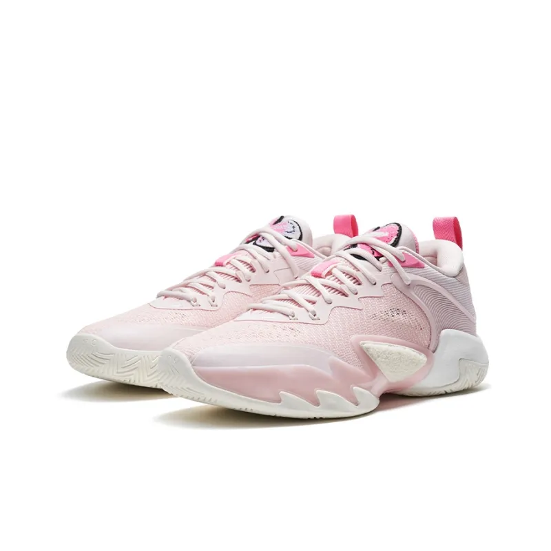 XTEP Against The Sky Generation Sky01 Low Top Basketball Shoes Men's Pink-3