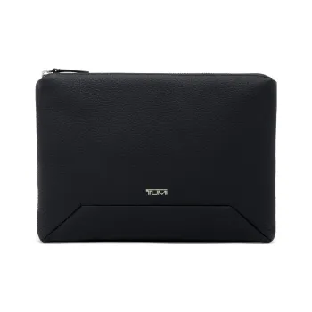 TUMI Leather Shoulder Bag Clutch Regular Men's Black