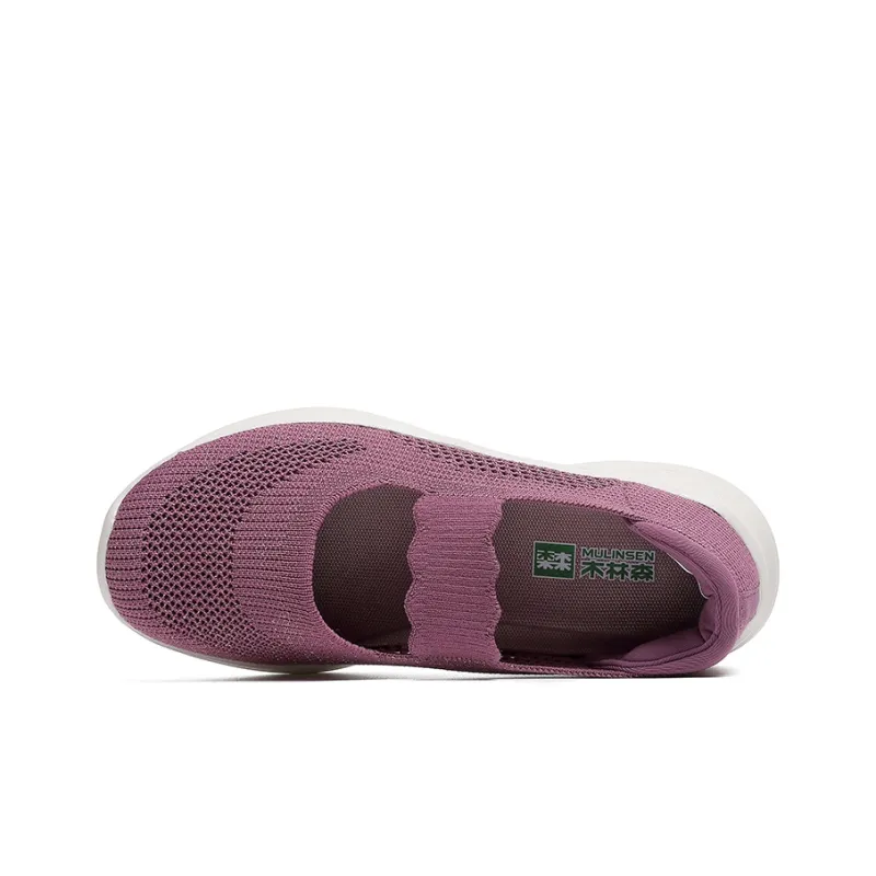 Mulinsen Cushioning, Moisture Wicking, Height Increasing, Lightweight, Breathable Low Top Casual Shoes Women's Purple-9