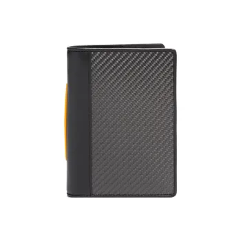 TUMI Fabric Coin Purse Passport Holder Regular Men's Charcoal Black Pineapple Orange