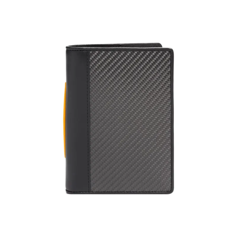 TUMI Fabric Coin Purse Passport Holder Regular Men's Charcoal Black Pineapple Orange-0