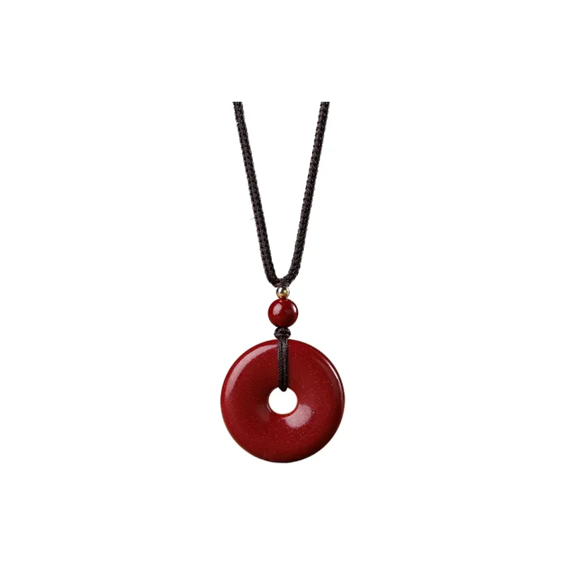 Drunk On The City Reconstructed Cinnabar Jade Pendants Unisex-9