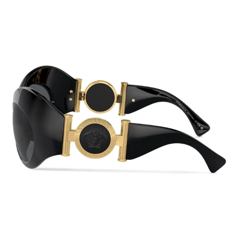 VERSACE Geometric Sunglasses Gray-2
