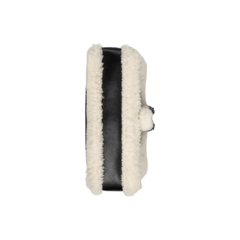 GUCCI Dionysus Smooth Finish Leather Patchwork Shearling Crossbody Bag, Shoulder Bag Women's-4
