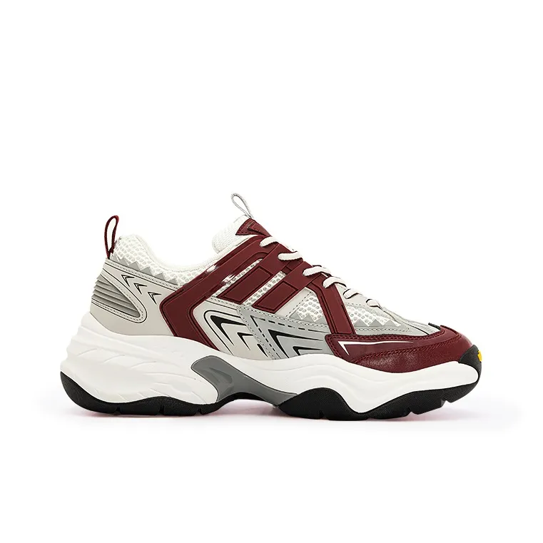 VILNEX Low Top Chunky Sneakers Unisex Burgundy-1