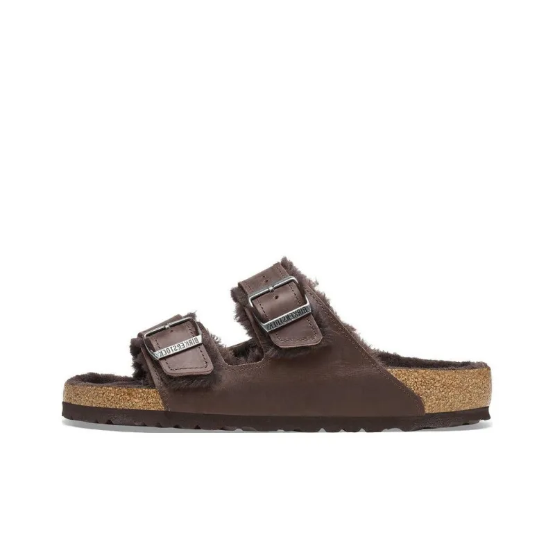 Birkenstock Arizona Shearling Slide Slippers Unisex Brown Regular-0