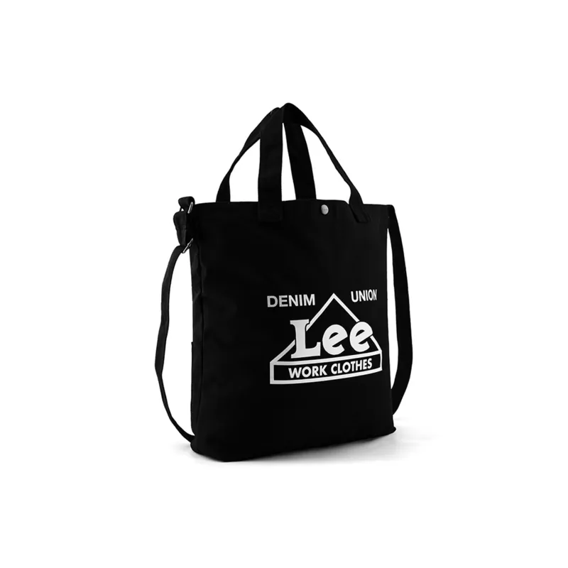 Lee Cotton Canvas Tote Bag, Shopping Bag, Canvas Bag, Shoulder Bag, Crossbody Bag, Handbag Regular Unisex Black-1