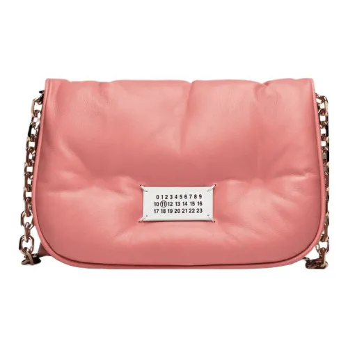 Maison Margiela Glam Slam Grain Nappa Leather Crossbody Bag, Shoulder Bag Women's Bright Pink