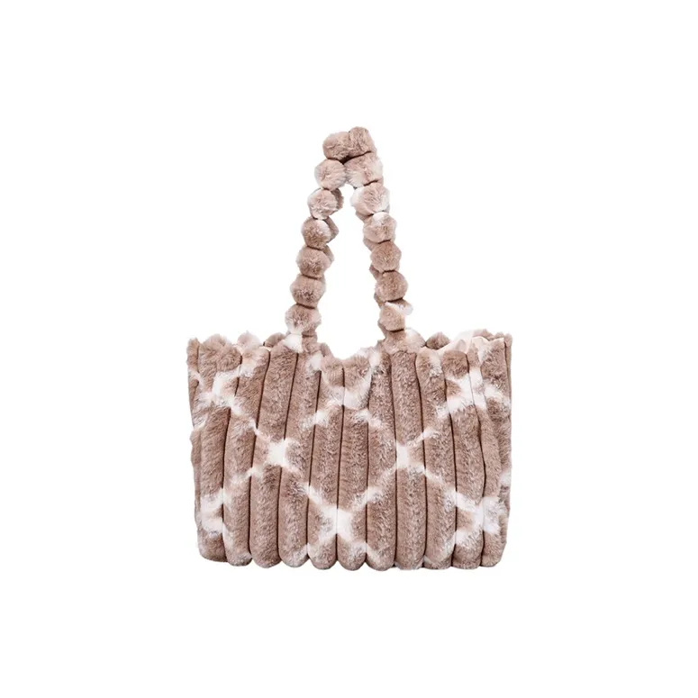 PINK·LAND Cotton Shoulder Bag Regular Women's Khaki/Purple/Pink/Blue-1
