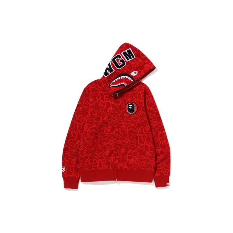 Bape 30th Anniversary Line Camo Shark Full Zip Hoodie-4