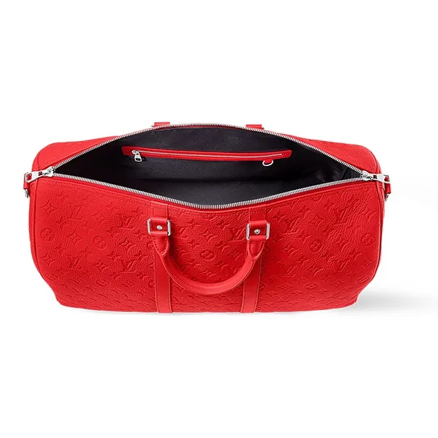 LOUIS VUITTON Keepall Bandouliere 50 Taurillon Colormania Red-3