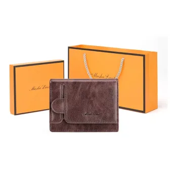 MashaLanti Synthetic Leather Coin Purse Card Holder Wallet Regular Men's Vintage Coffee