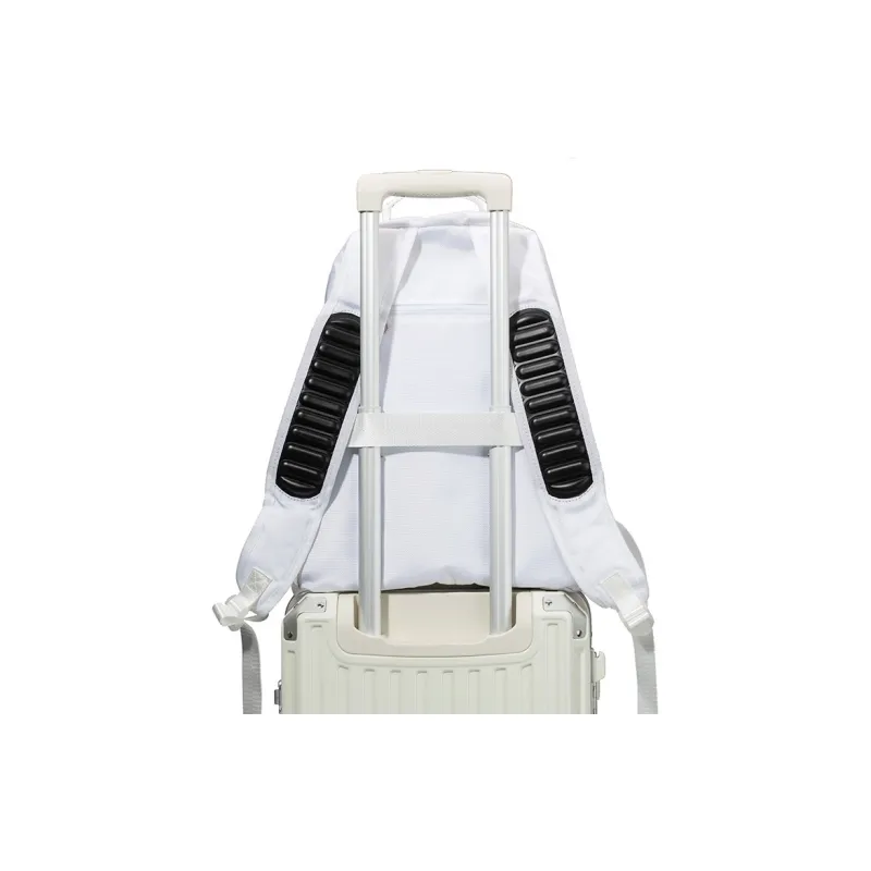 LOVERPUSS Polyester Backpack Regular Unisex Dazzling Color White-4