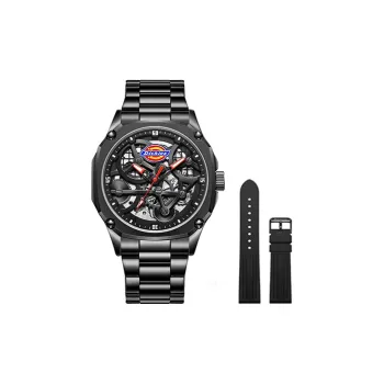 Dickies Creator Collection Emperor Cool Fit Wrist Watch Mechanical Movement Silicone Strap Cut Out Dial Men's Watches