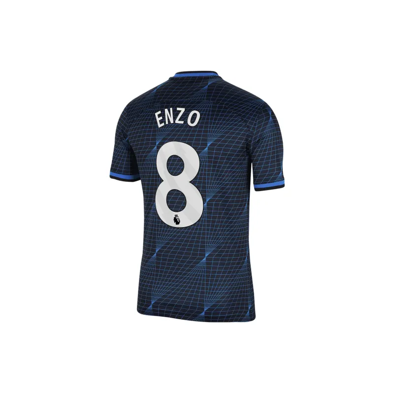Nike Dri Fit Soccer Jersey Fan Edition 2023/24 Chelsea, Away, Enzo Fernández, Size 8 Men's Marine Blue-1