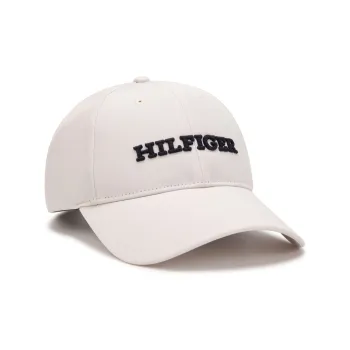 Tommy Hilfiger Polyester Baseball Caps Men's Ecru