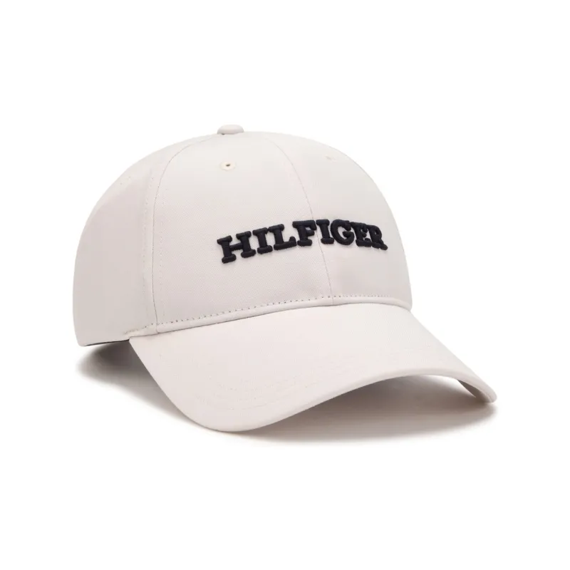 Tommy Hilfiger Polyester Baseball Caps Men's Ecru-0