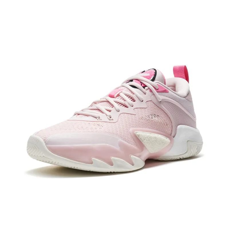 XTEP Against The Sky Generation Sky01 Low Top Basketball Shoes Men's Pink-1