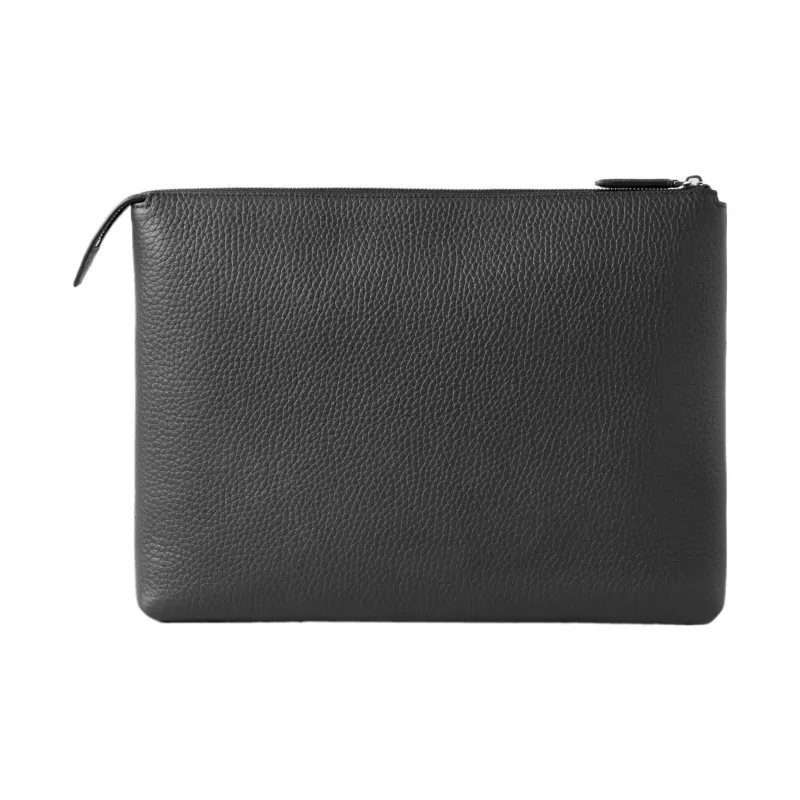 Mulberry Textured Leather Laptop Handheld Bag Men's Black-2
