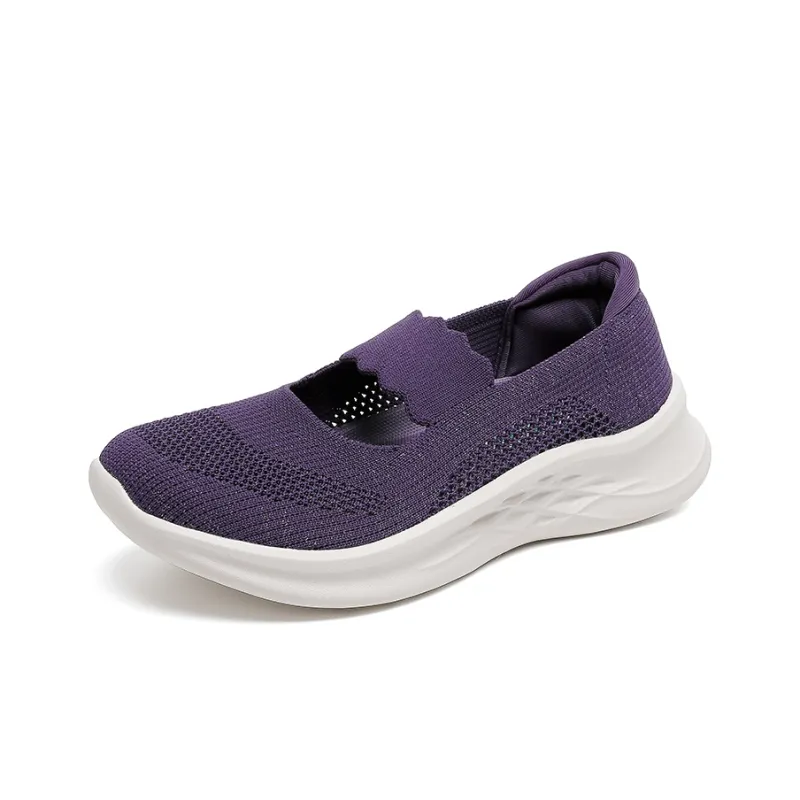 Mulinsen Cushioning, Moisture Wicking, Height Increasing, Lightweight, Breathable Low Top Casual Shoes Women's Purple-4