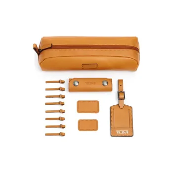 TUMI Leather Storage Bag Unisex Umber