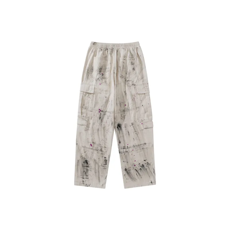 DNBH Casual Pants Unisex Mixed Flowers-1