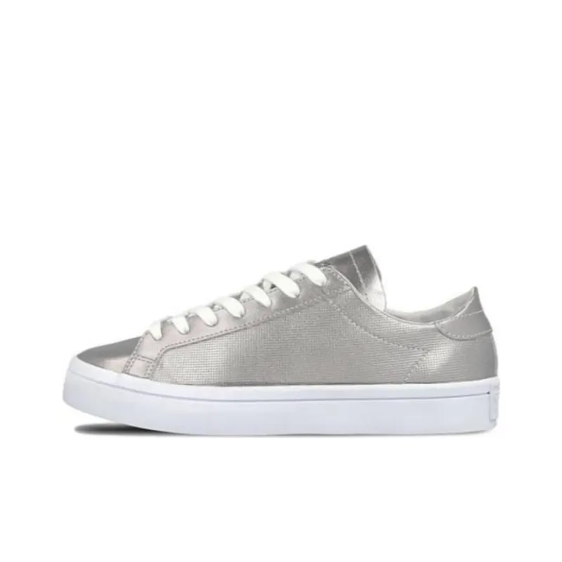 Adidas Courtvantage Courtvantage Breathable Lightweight Skateboard Shoes Women's Silver-0