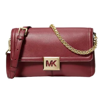 MICHAEL KORS Sonia Leather Square Bag Shoulder Bag Crossbody Bag Medium Size Women's Black Cherry